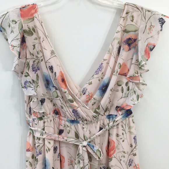 Jessica Simpson Maternity V-Neck Floral Flowy Dress Size S EXCELLENT Condition - Picture 2 of 8
